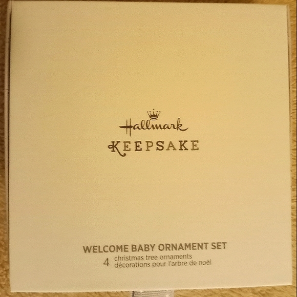 Hallmark Keepsake "Welcome Baby Ornament Set". 4 miniature porcelain ornaments. - Picture 2 of 4